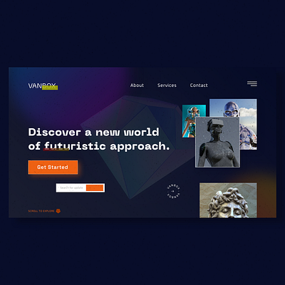 Vanbox NFT Website crypto design figma futuristic nft ui