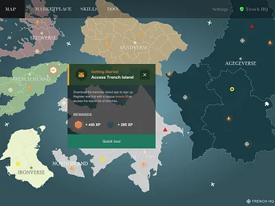 Game Map Exploration design exploration game map minimal ui
