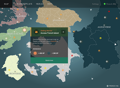 Game Map Exploration design exploration game map minimal ui