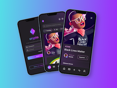 Crypto NFT App - Design app mobile nftapp uichallenge uidesign uiproject