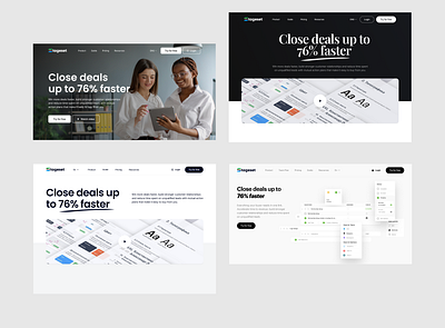 Landing page for a SaaS app app design hero section homepage landing page saas ui user experience user interface ux