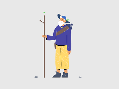 Old Magic Dude character character design digital art flat design illustration illustrator vector vector art