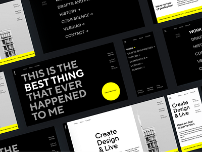 art studio landing page art studio branding bright composition concept contrast design design graphic design landing page minimalistic modern style tech type typography ui uiux ux web webdesign