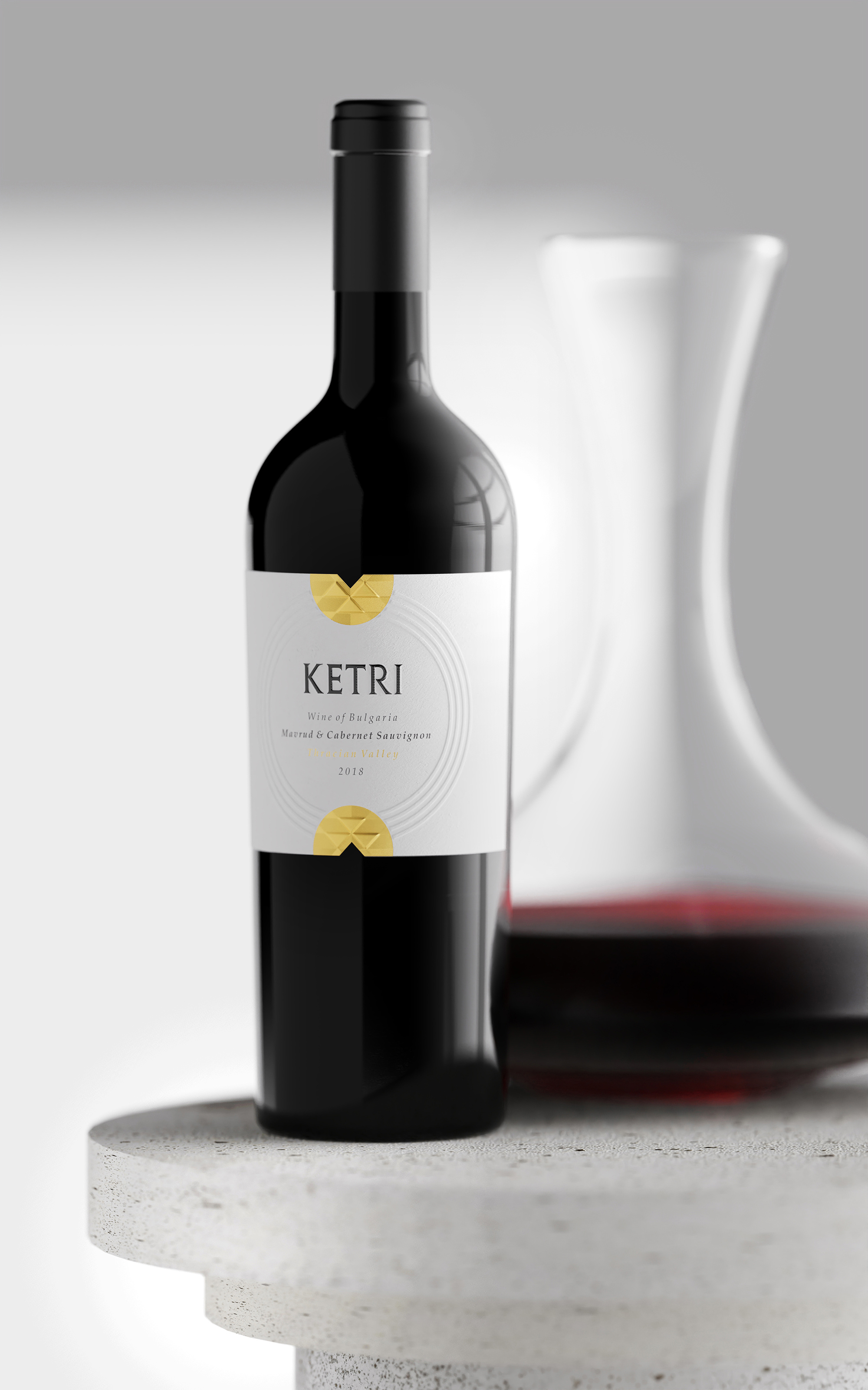 the Labelmaker: Ketri Wine best wine label design embossed wine label embossing gold foil label hot foil stampin jordan jelev ketri ketri wine label print microembossing strategic branding the labelmaker wine branding wine design wine label art wine label design wine label print wine packaging