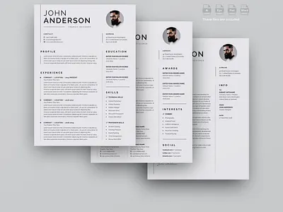 Resume/Cv clean resume creative resume job seekers