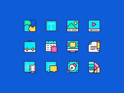 Digital Creative Icons branding button creative creativity design digital graphic design icon iconography icons ideation illustration line ui user interface ux