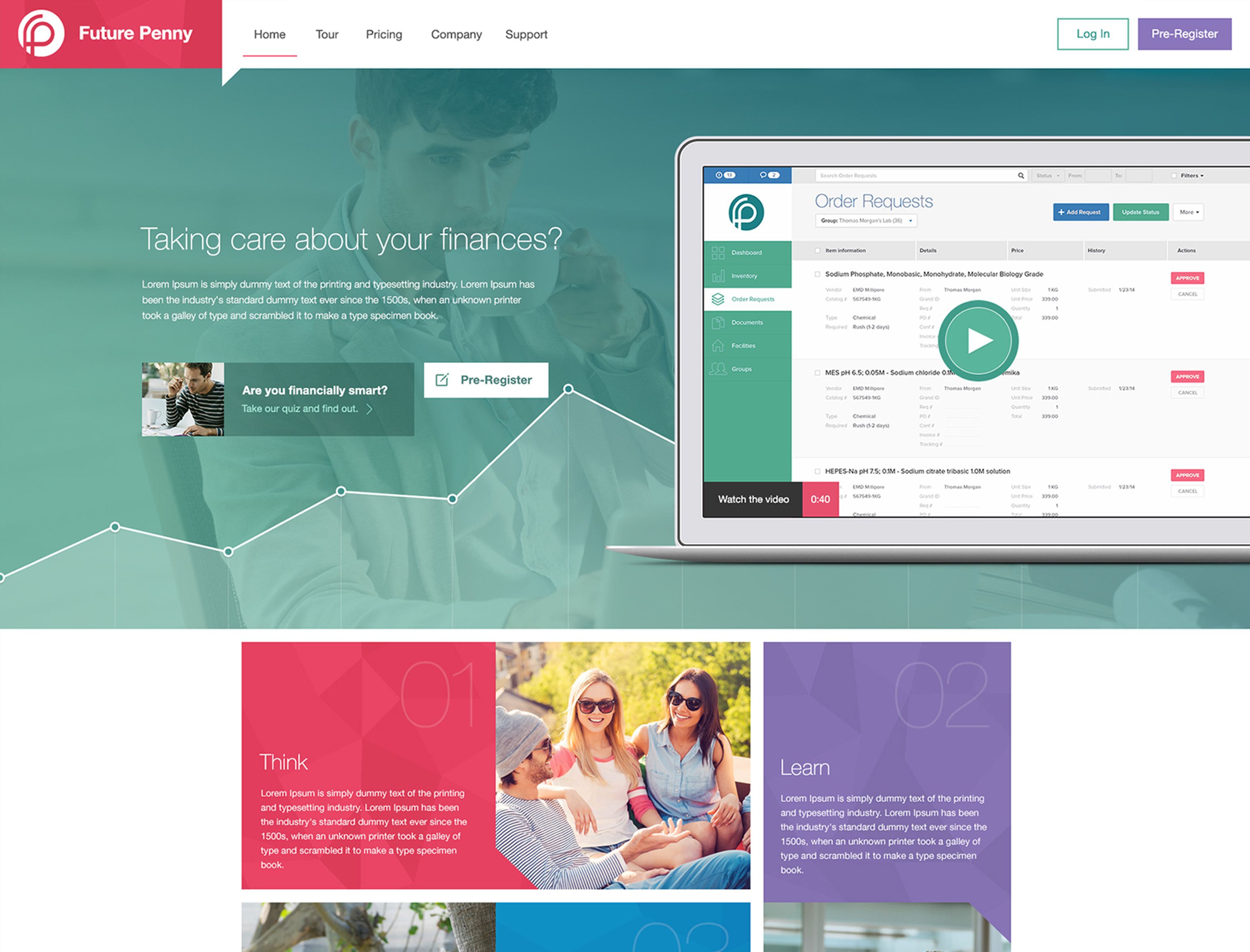 Future Penny - Landing Page design landing page mihael.net responsive ui