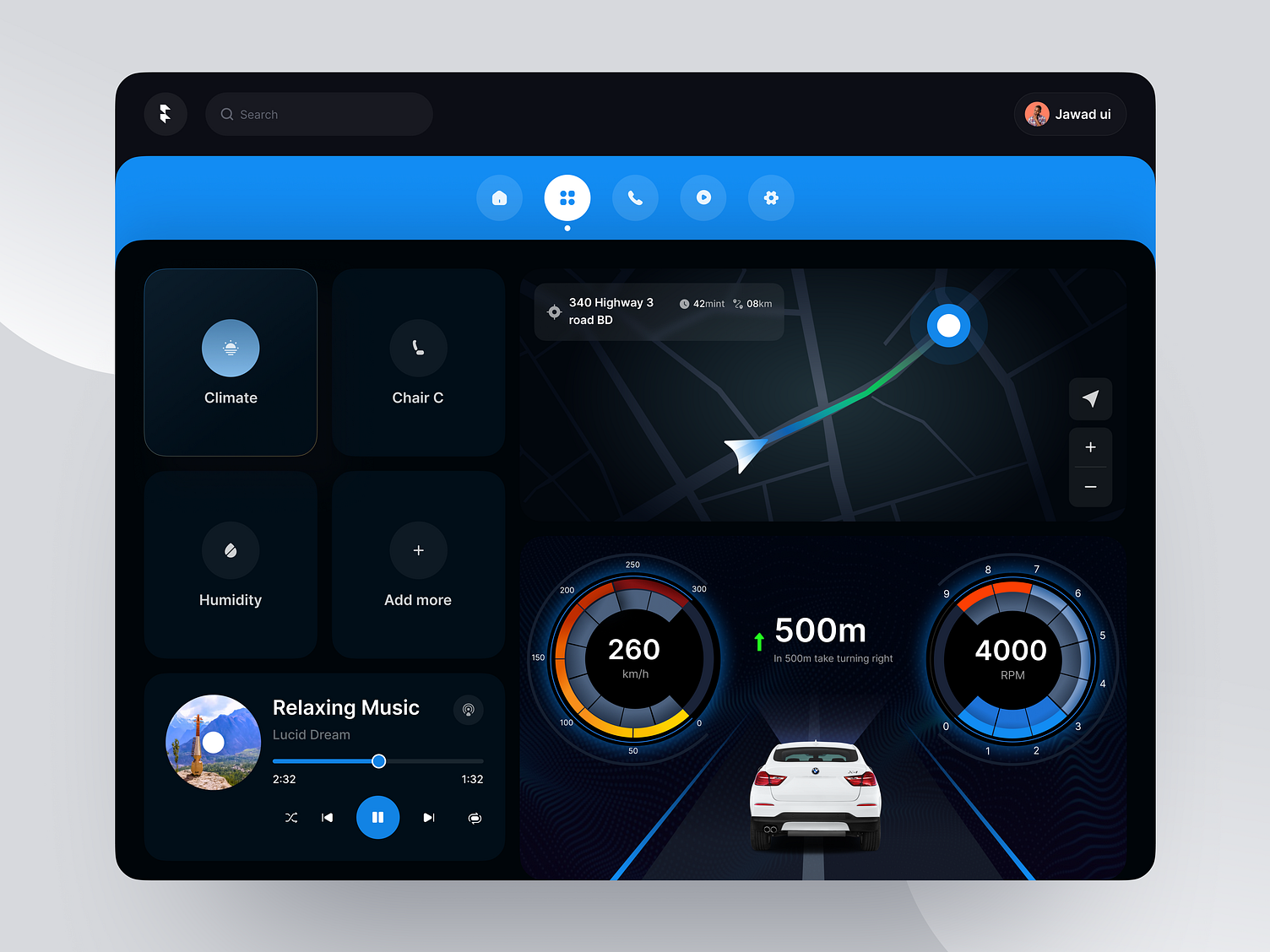 Car Monitoring Dashboard by Jawadur Rahman Akib for Filllo Design Agency on Dribbble