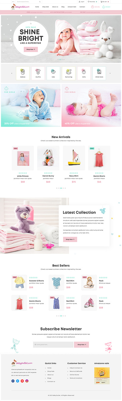 BabyOutlet design typography ui