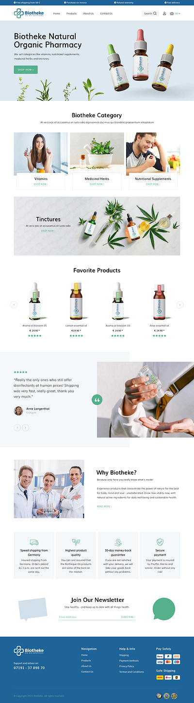 Biotheke design typography ui