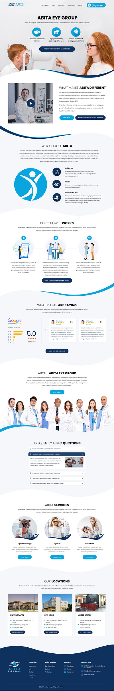 Abita Eye Care design typography ui