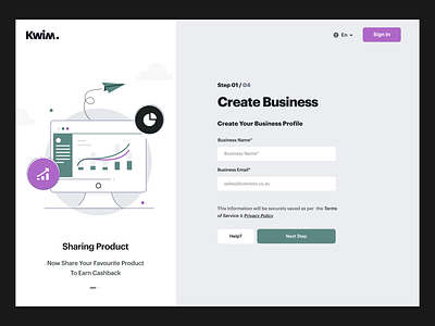 Login UI business create profile design ecommerce email illustration login new account onboarding password product design side graphic signup typography ui ui-ux user experience ux web app website