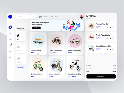 Kids Toy Shop Webapp dashboard design designer ecommerce emoji filllo kid kid shop kids kids shop landing page product shop toy shop ui uiux user interface ux web webapp