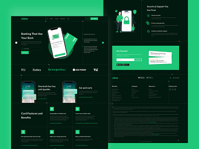 Chime Website Redesign in Dark Version! banking bankingservice bestofdribbble chimewebsite creditcard dailyui financialtechnology graphic design greenfinancial lateststyle minimalwebsite modern modernwebsite technologyfriendly trending2022 trendinguiux ui uxdesign visacard websitetrending