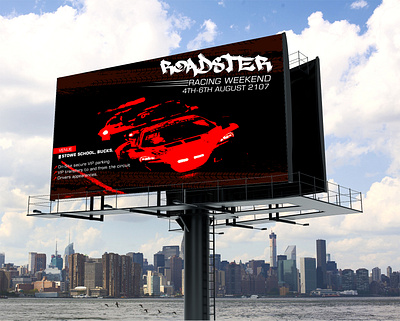 Billboard - Roadster billboard branding design dribbble dribbbler dribbblers dribbbleshot drift graphic design graphicdesign motorsport poster posterart posterdesign race racecar racing rallycars rallysport typography