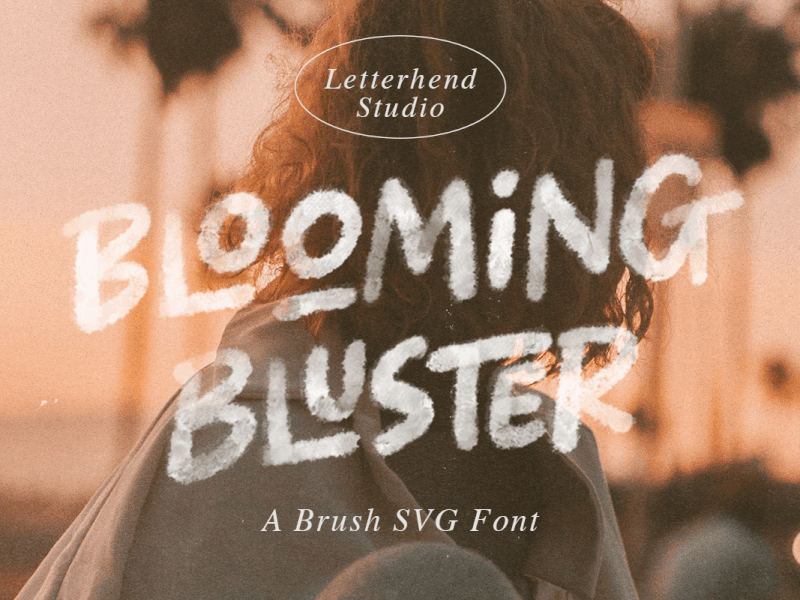 Blooming Bluster - SVG Font freebies title font