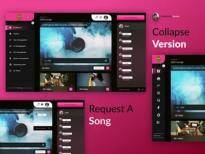 Dashboard design adobexd club dashboard design dj music typography ui uidesign uiux user interface xd