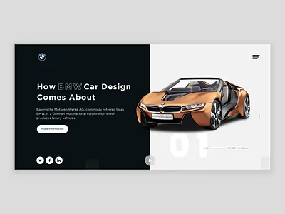 BMW Landing Page Redesign New Concept blue slider branding design illustration logo redesign saas website ui ui ux ui design ui trends uidesign ux ux design web design website redesign