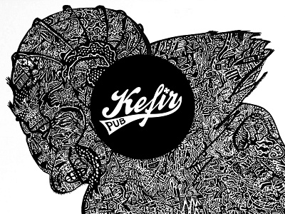 Poster illustration for Kefir pub illustration