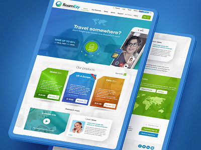 Roam Ezy design mihael.net phone call responsive simcard travel ui