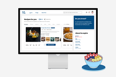 My Fridge website design