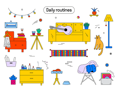 Exploring daily routines of five contemporary designers animation design editorial illustration readymag web
