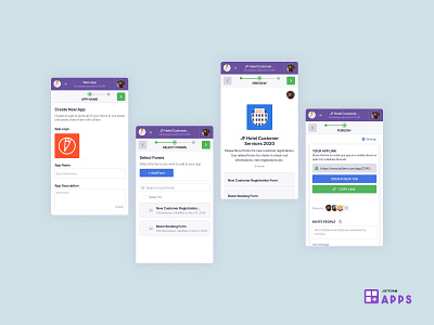 Jotform Apps Builder Mobile Screens app jotform mobile app mobile app builder nocode nocode builder product builder ui ui design uiux