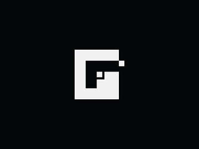 pixel gun black computer design game geometric graphic design gun icon letter g logo minimal negative space pixel shooting simple