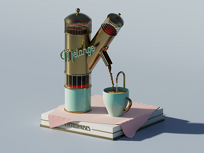 Vienna Typeface – Letter K 3d 3dart 3dillustration alphabet art cinema4d coffee coffeehouse coffeetime cryptoart cup drink europe hot illustration k nft render restaurant vienna