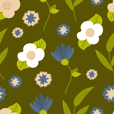 Floral pattern design floral graphic design green pattern summer vector