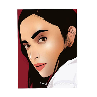 Deepika Padukone vector art portrait adobeillustrator design digitalart graphic design illustration vector vectorportrait