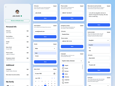 Personal info | Modals design mobile modals ui ux