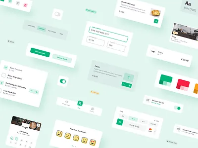Qerko: UI Components buttons components custom design system finance fintech form hospitality inputs library saas select system tabs tags toggle transaction ui