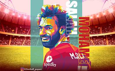 Mohamed Salah - Pop Art Portrait League art caricature cartoon design football graphic design illustration league mosalah pop art popart portrait premier wpap
