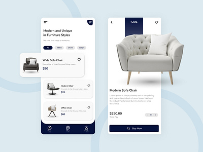 Modern Furniture App Design app app design design concept furniture app design illustration trending design ui uiux uiux design user interface ux case study visual design