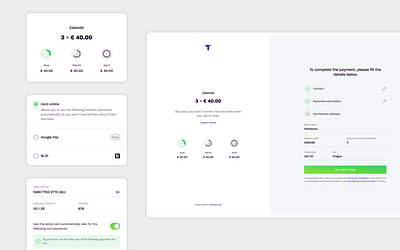 Twisto/Zip: Pay in 3 card chart checkout collect divide form installments instalments methods monthly payment payments psp react slice split steps web