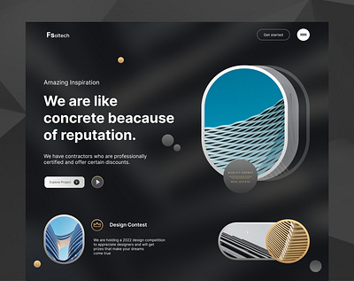 Landing Page Architecture/Real Estate UI animation application architecture blue branding cloud design figma graphic design illustration landing page mobile app mobile design ui user experience user interface ux web design web designer website