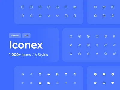 Iconex - Freebie icons (Figma Community) app blue bold bulk community figma fill flat free freebie icon icon pack icon set iconex icons interface pack set ui ux