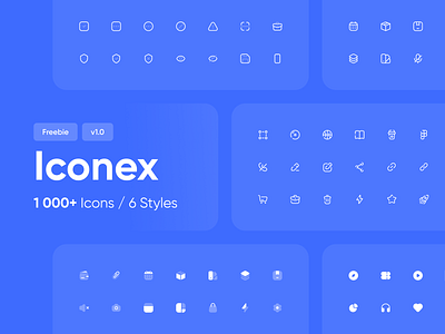 Iconex - Freebie icons (Figma Community) app blue bold bulk community figma fill flat free freebie icon icon pack icon set iconex icons interface pack set ui ux