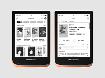 Bookstore Application app blackandwhite books bookstore bw clean design e ink minimal ui ux