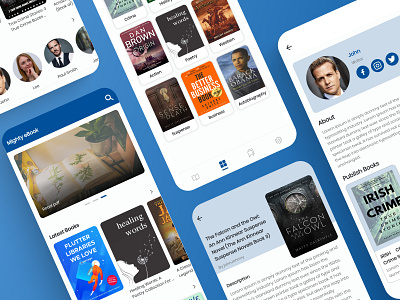 Mighty eBook app design ebook flutter graphic design logo ui