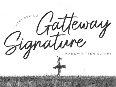 Gatteway Signature Font branding font fonts freefont handwrittenfont typedesign typeface typography