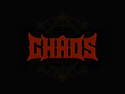 CHAOS ai chaos design evil illustration letter lettering logo red vector