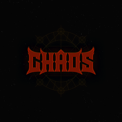 CHAOS ai chaos design evil illustration letter lettering logo red vector