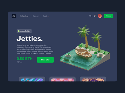 🎨 Jetties NFT Marketplace - Exploring NFT Potential ai app apps clean css development figma framer html minimal nft tech ui uiux ux web web development website website design website development