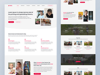 SOS Leukemia Landing page blood children figma design leukemia leukemia children ngo non profit service social social work ui design web design website