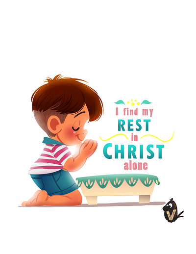 Rest in Christ 2d animation character characterdesign design graphic design illustration print