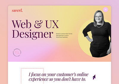 Freelance Portfolio Homepage Design branding design portfolio ux vector web