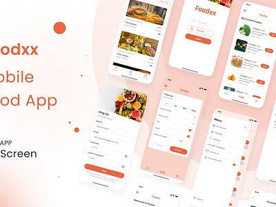 Foodxx Mobile app Ui Design e commarce app figma food app foodxx mobile apps mobile app design ui design ux design
