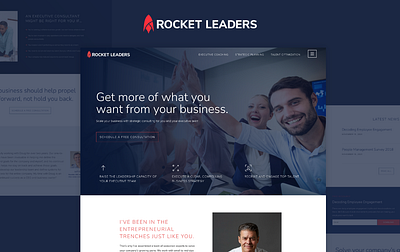 Updated Logo + Website - Rocket Leaders branding design logo minimal portfolio ui ux vector web